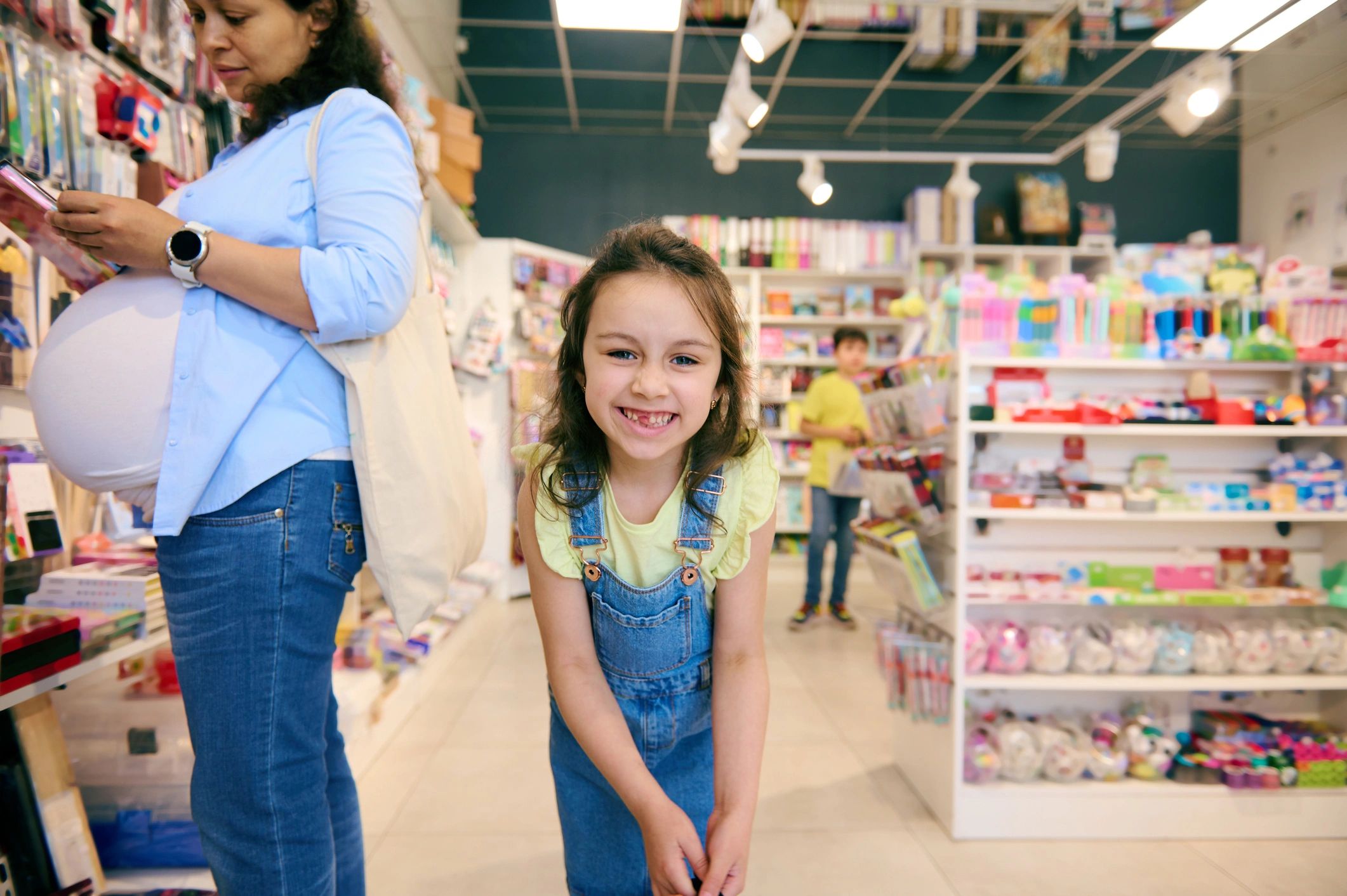 Child girl in casual clothing